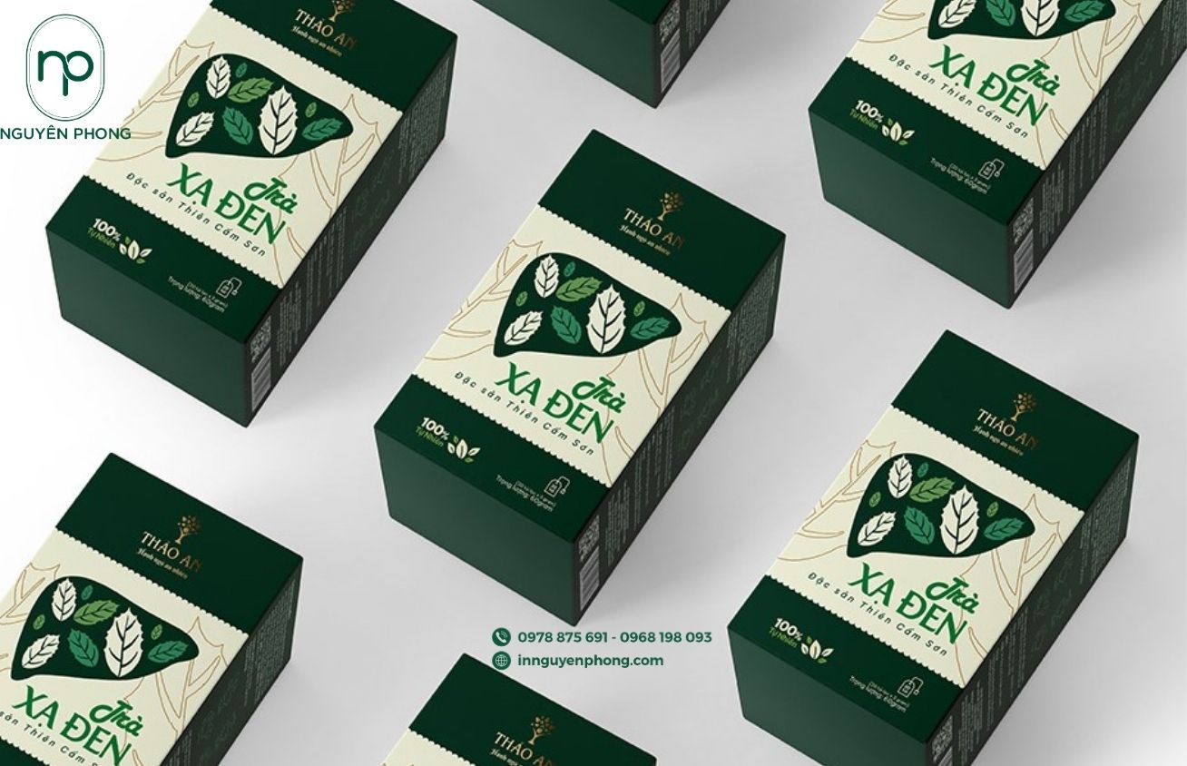 In hộp giấy đựng cao xạ đen theo yêu cầu